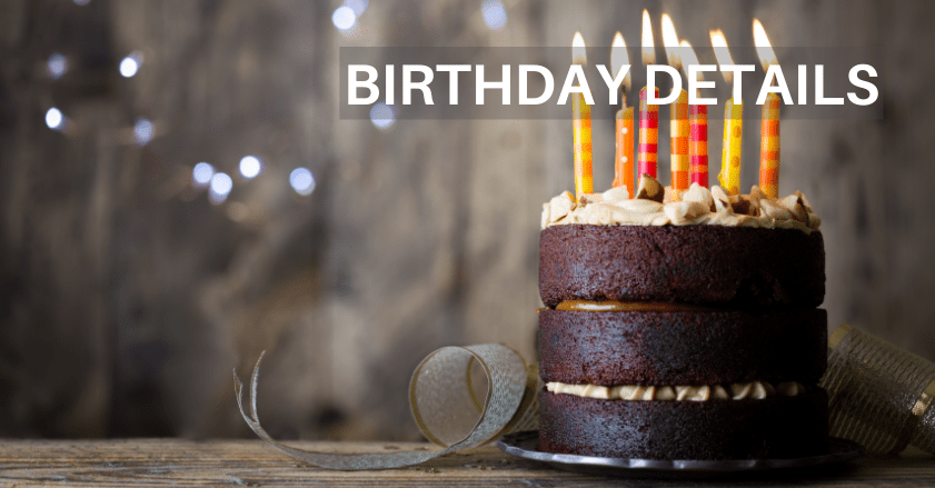 BUY BIRTHDAY DETAILS